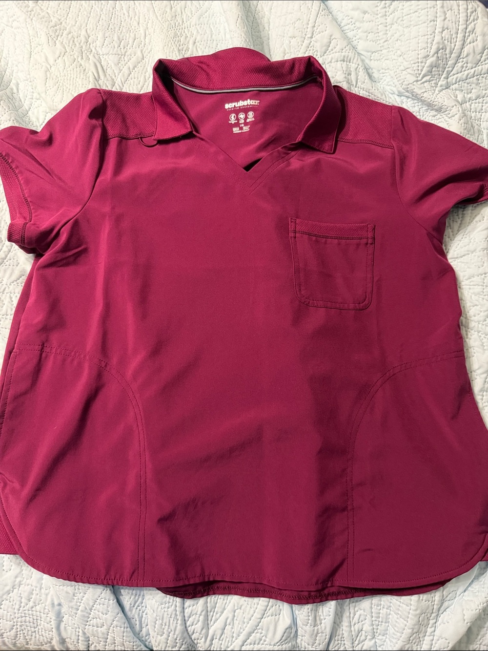Scrubstar Maron V-Neck Short Sleeve Scrub Top